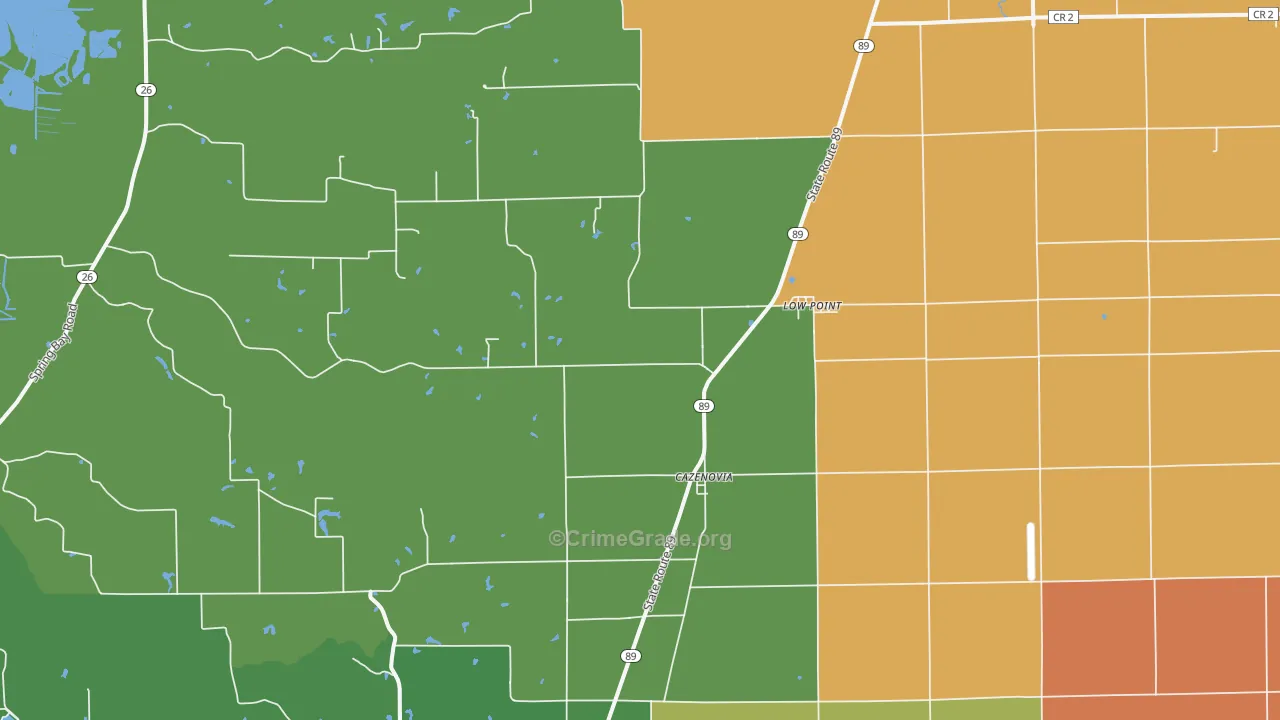61545, IL Map of Theft Rates