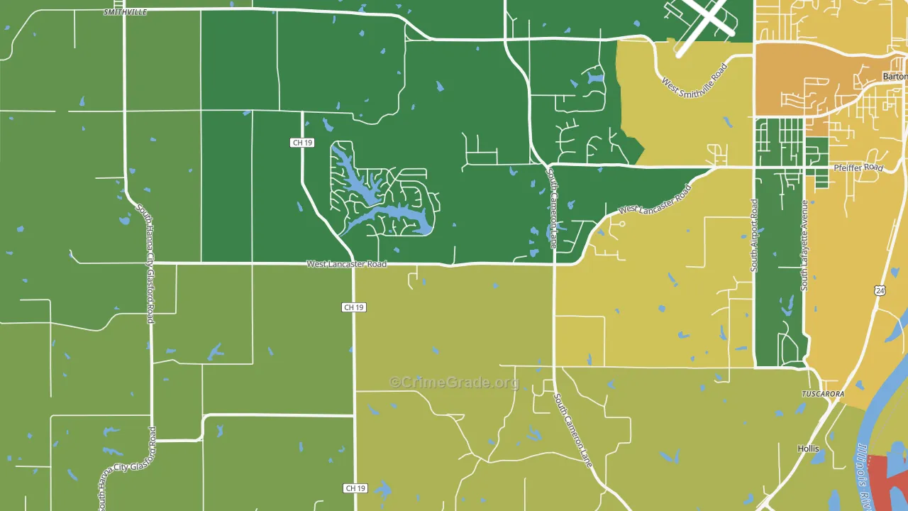 61547, IL Map of Theft Rates