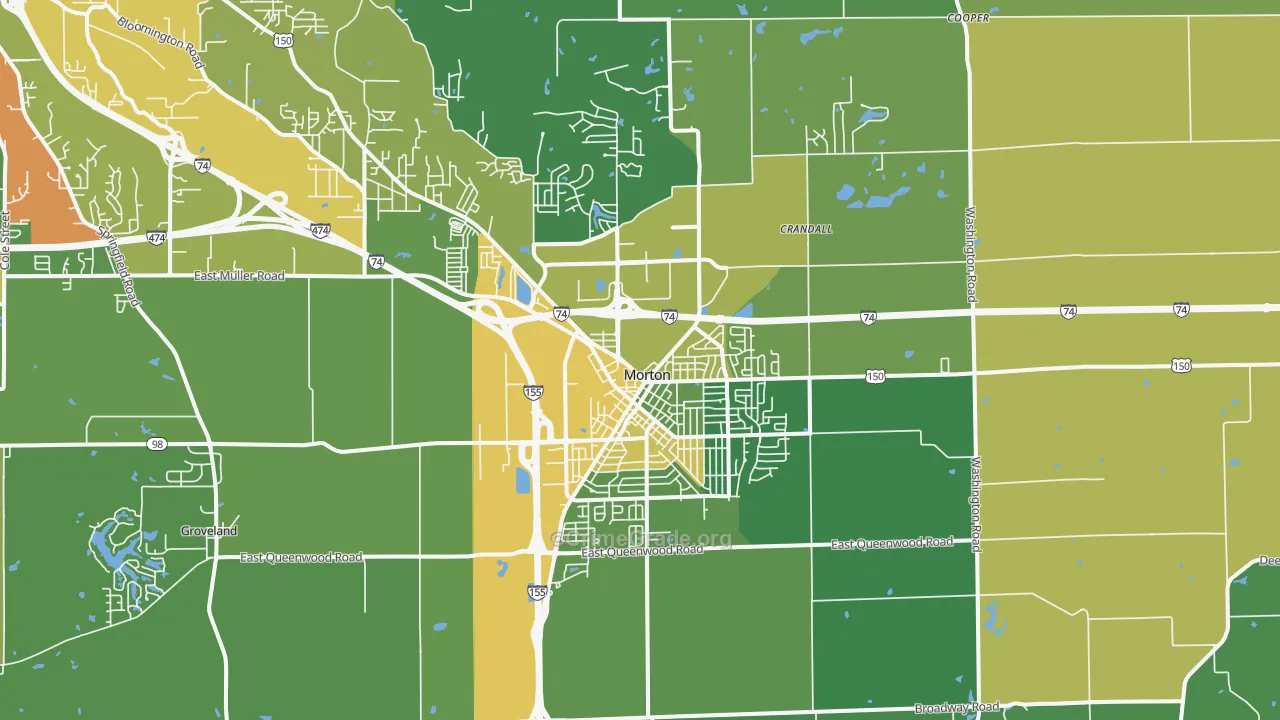 61550, IL Map of Theft Rates