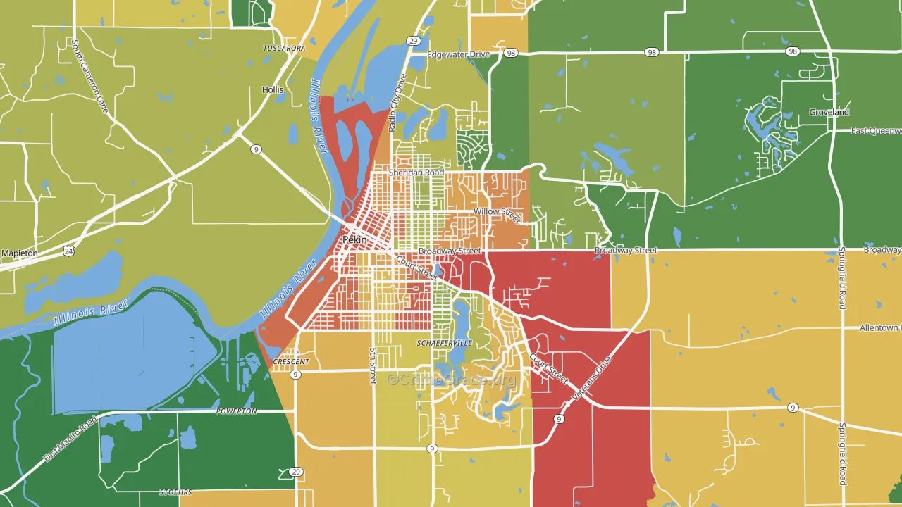 61554, IL Map of Theft Rates
