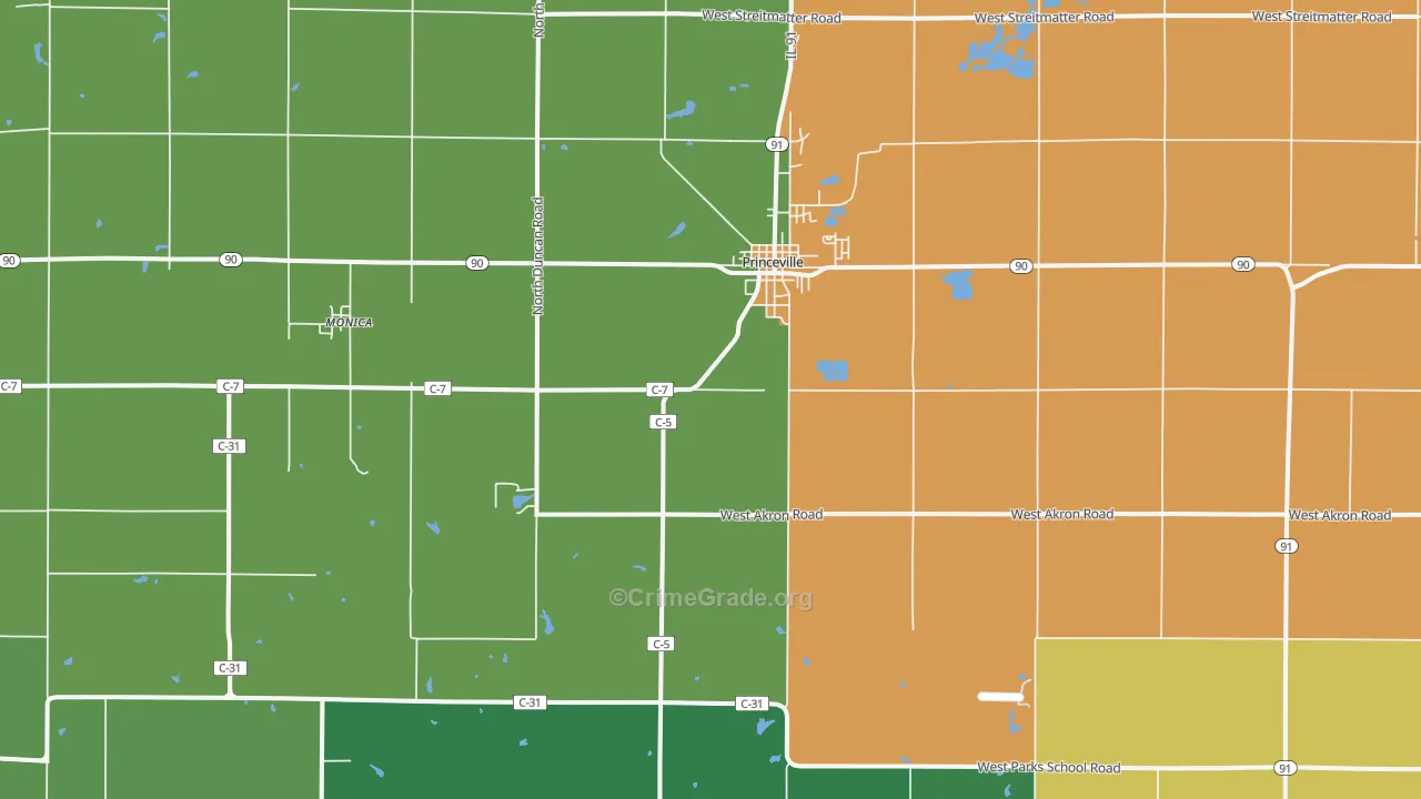 61559, IL Map of Theft Rates