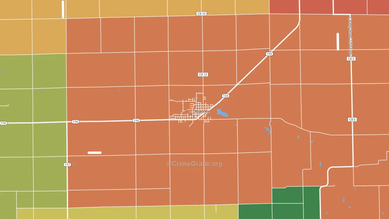61561, IL Map of Theft Rates