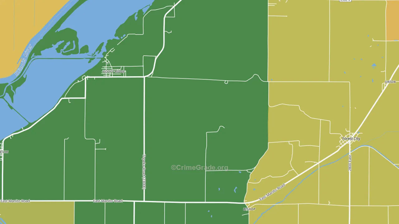 61567, IL Map of Theft Rates