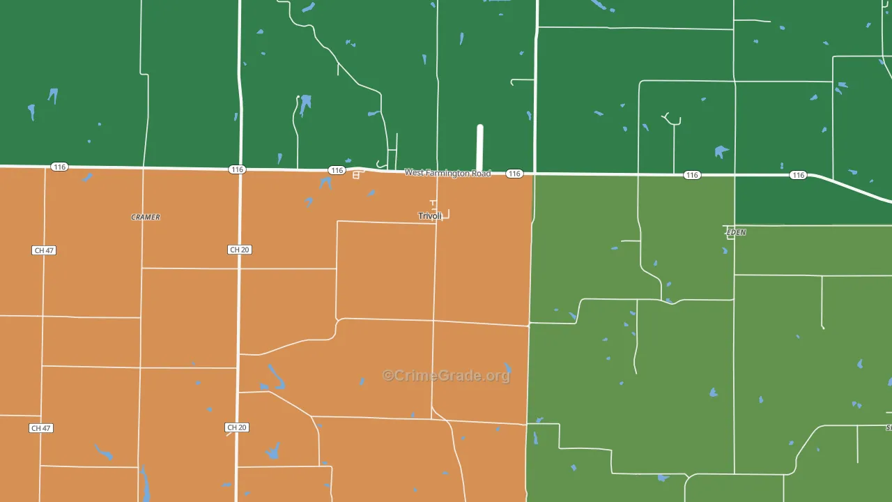 61569, IL Map of Theft Rates