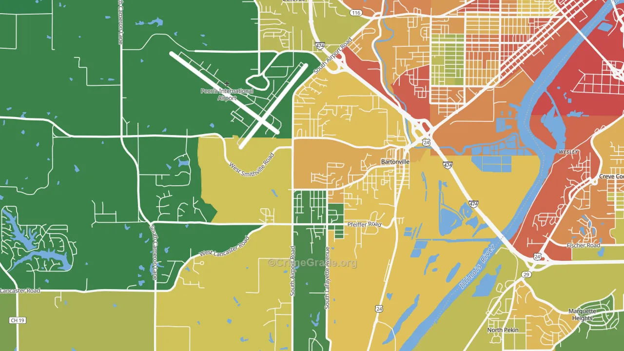 61607, IL Map of Theft Rates