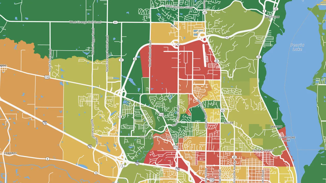 61615, IL Map of Theft Rates
