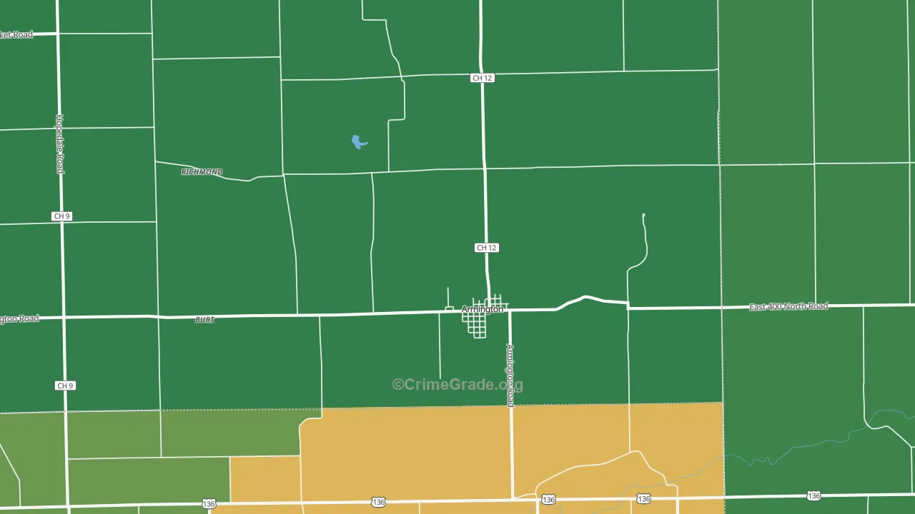 61721, IL Map of Theft Rates