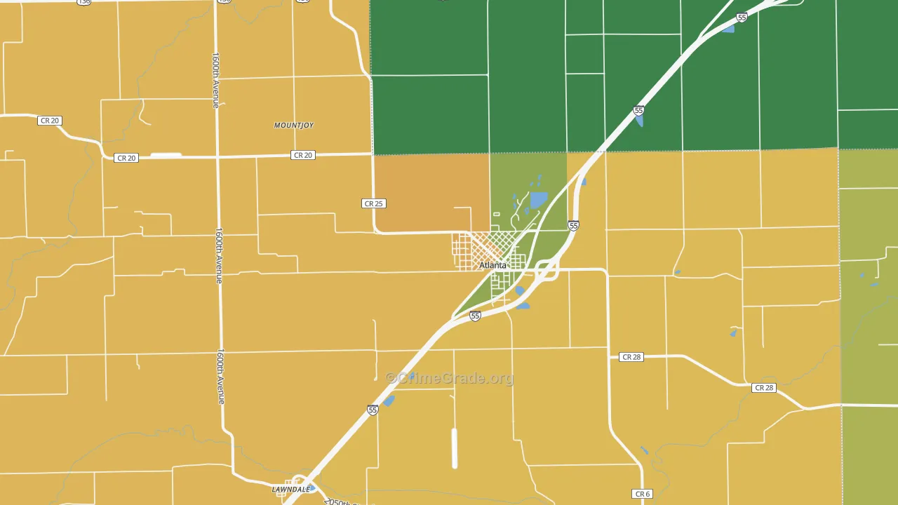 61723, IL Map of Theft Rates