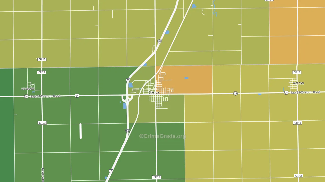 61726, IL Map of Theft Rates