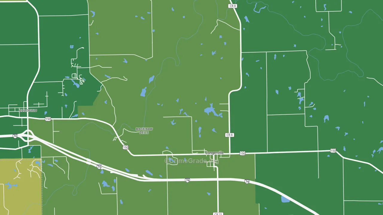 61729, IL Map of Theft Rates