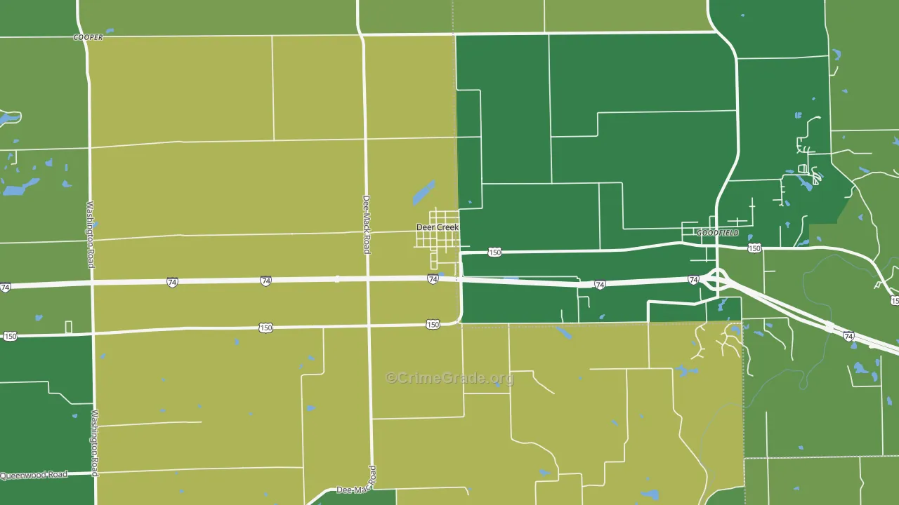 61733, IL Map of Theft Rates