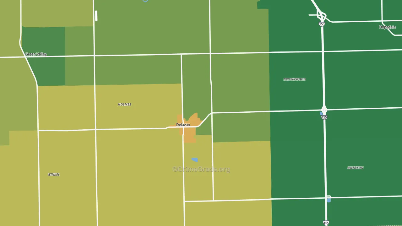 61734, IL Map of Theft Rates