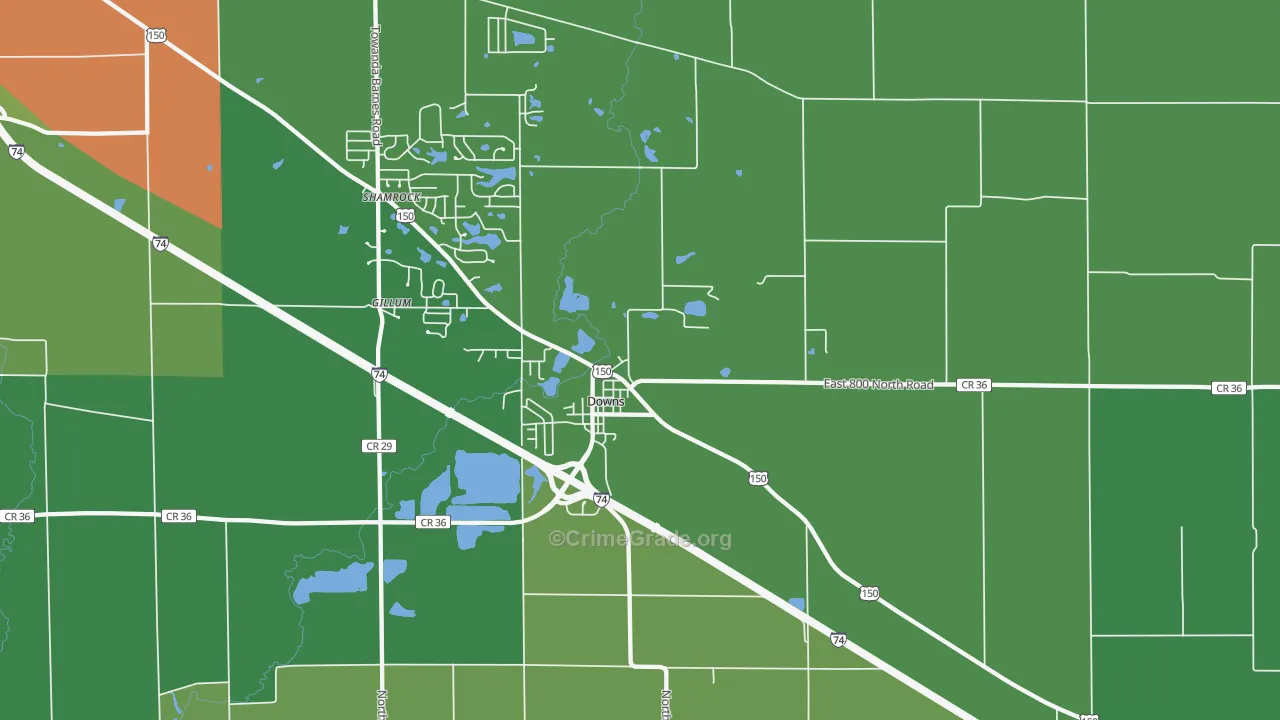 61736, IL Map of Theft Rates