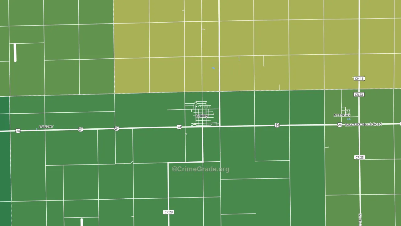 61744, IL Map of Theft Rates