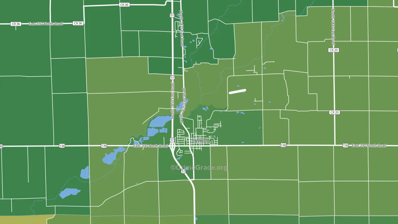 61745, IL Map of Theft Rates