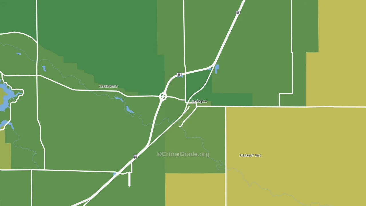 61753, IL Map of Theft Rates