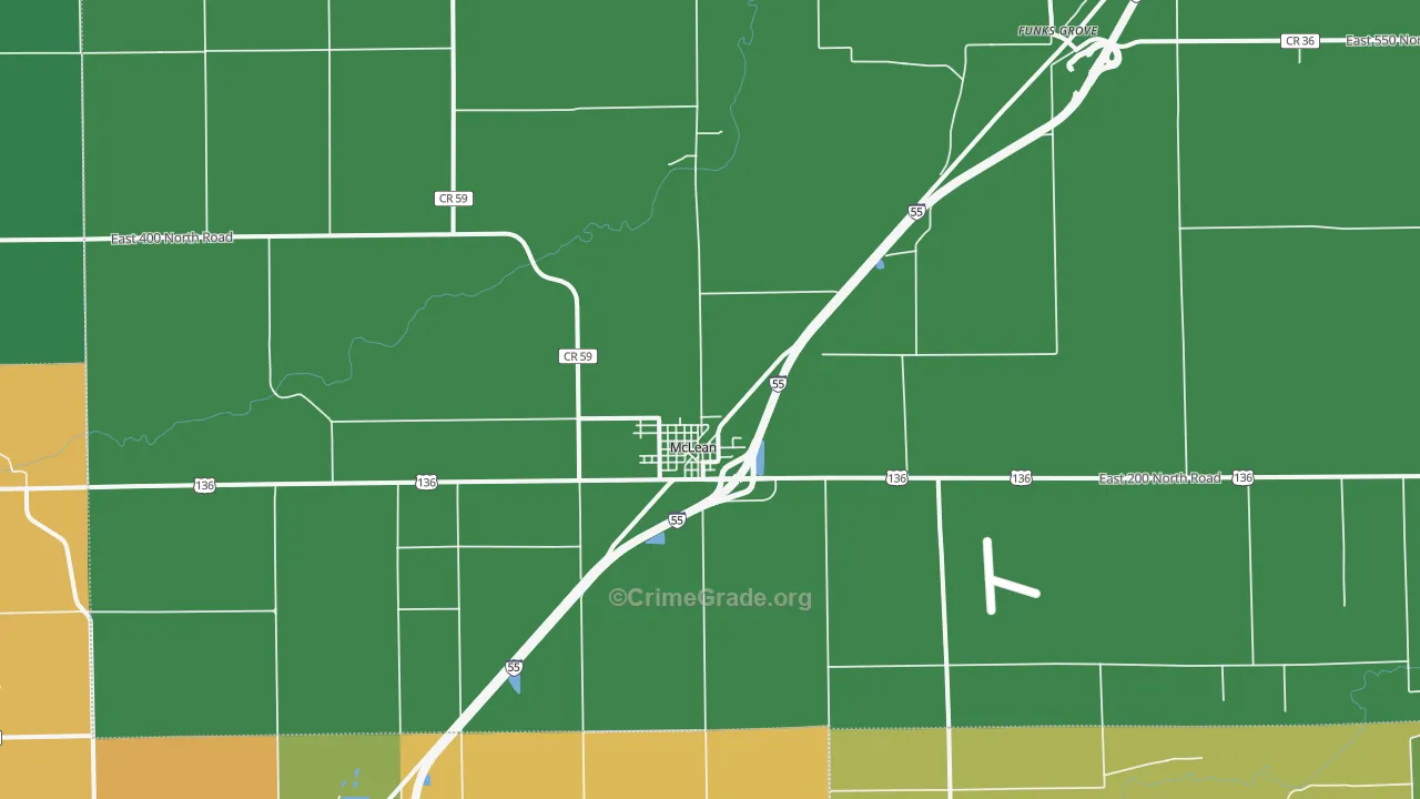 61754, IL Map of Theft Rates