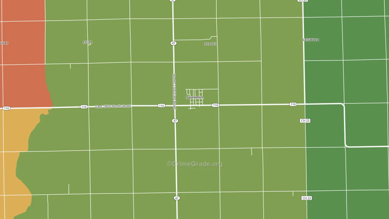 61769, IL Map of Theft Rates