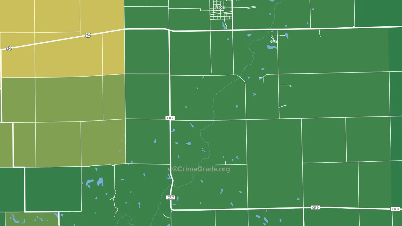 61771, IL Map of Theft Rates