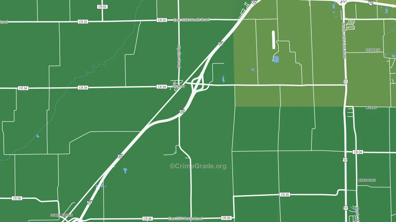 61772, IL Map of Theft Rates