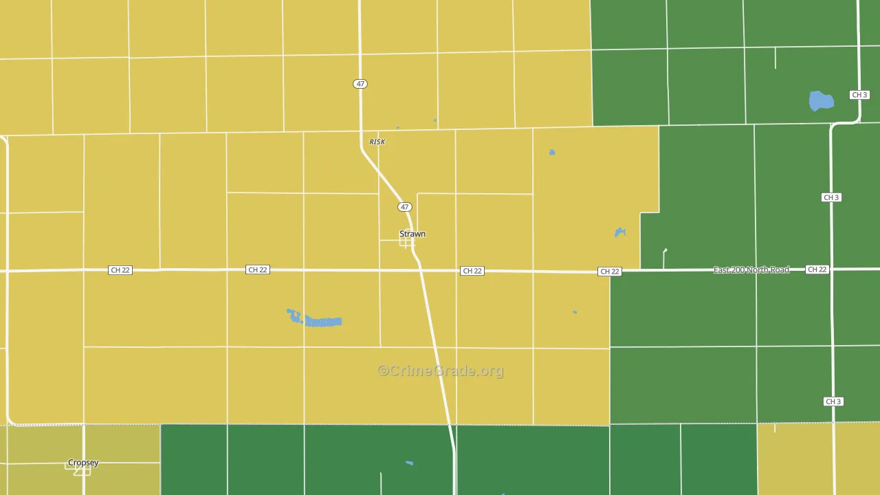 61775, IL Map of Theft Rates