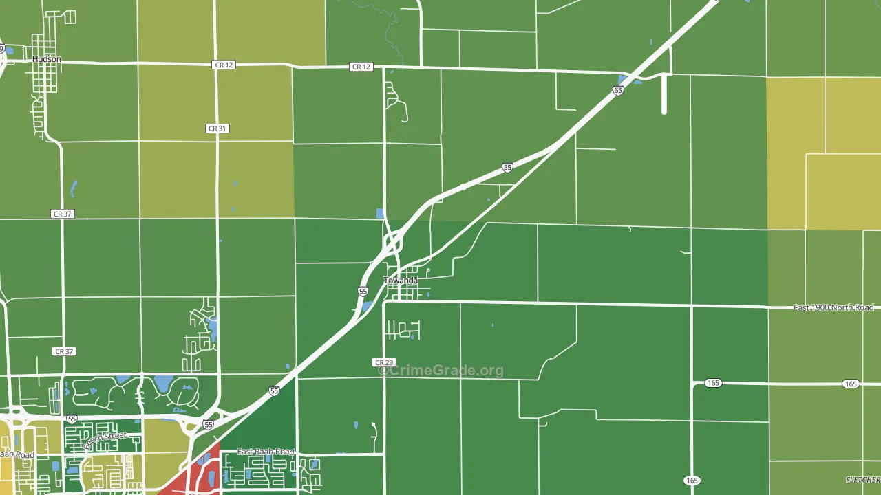 61776, IL Map of Theft Rates
