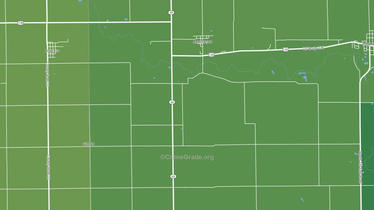 61812, IL Map of Theft Rates