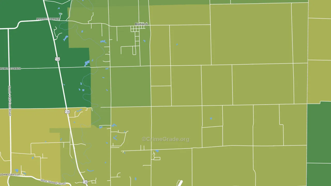 61814, IL Map of Theft Rates