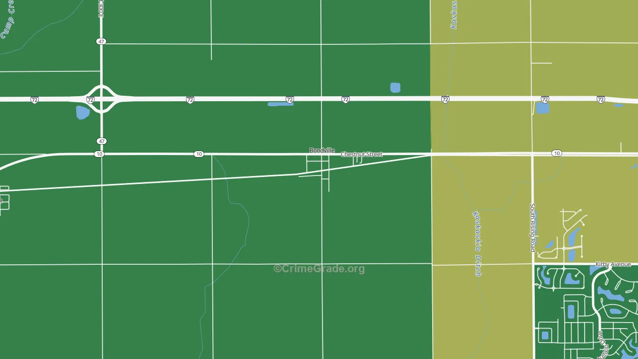 61815, IL Map of Theft Rates