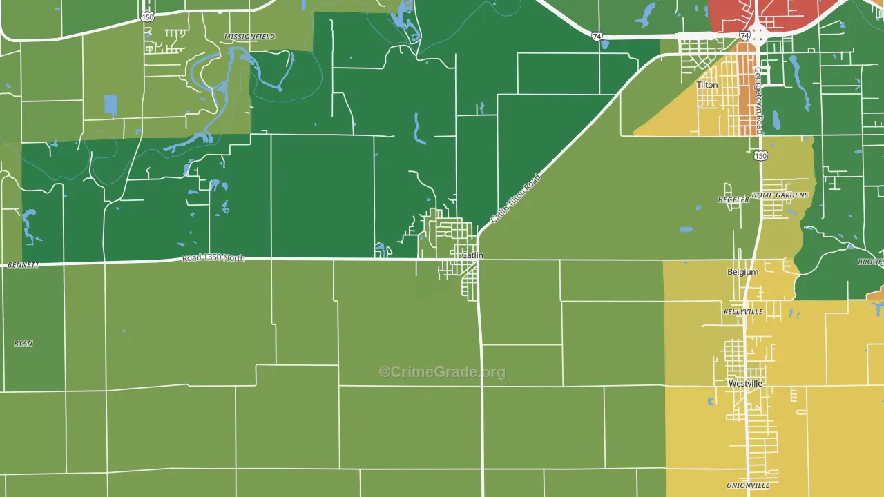 61817, IL Map of Theft Rates