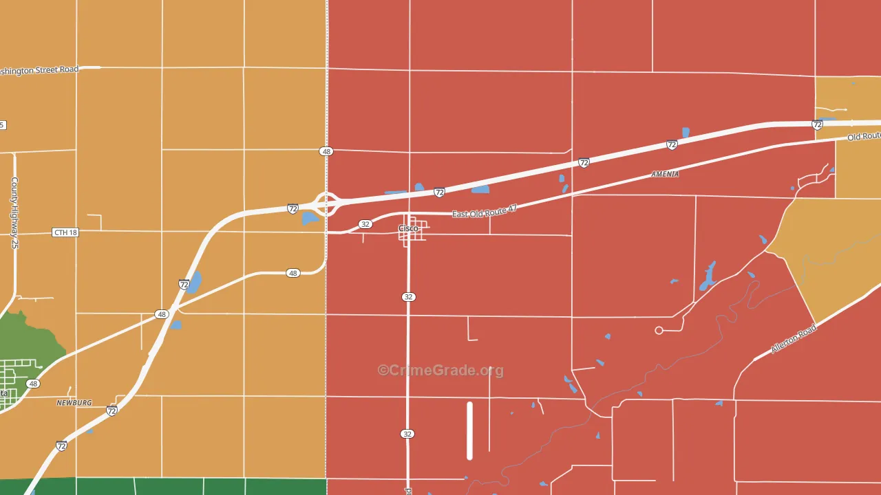 61830, IL Map of Theft Rates