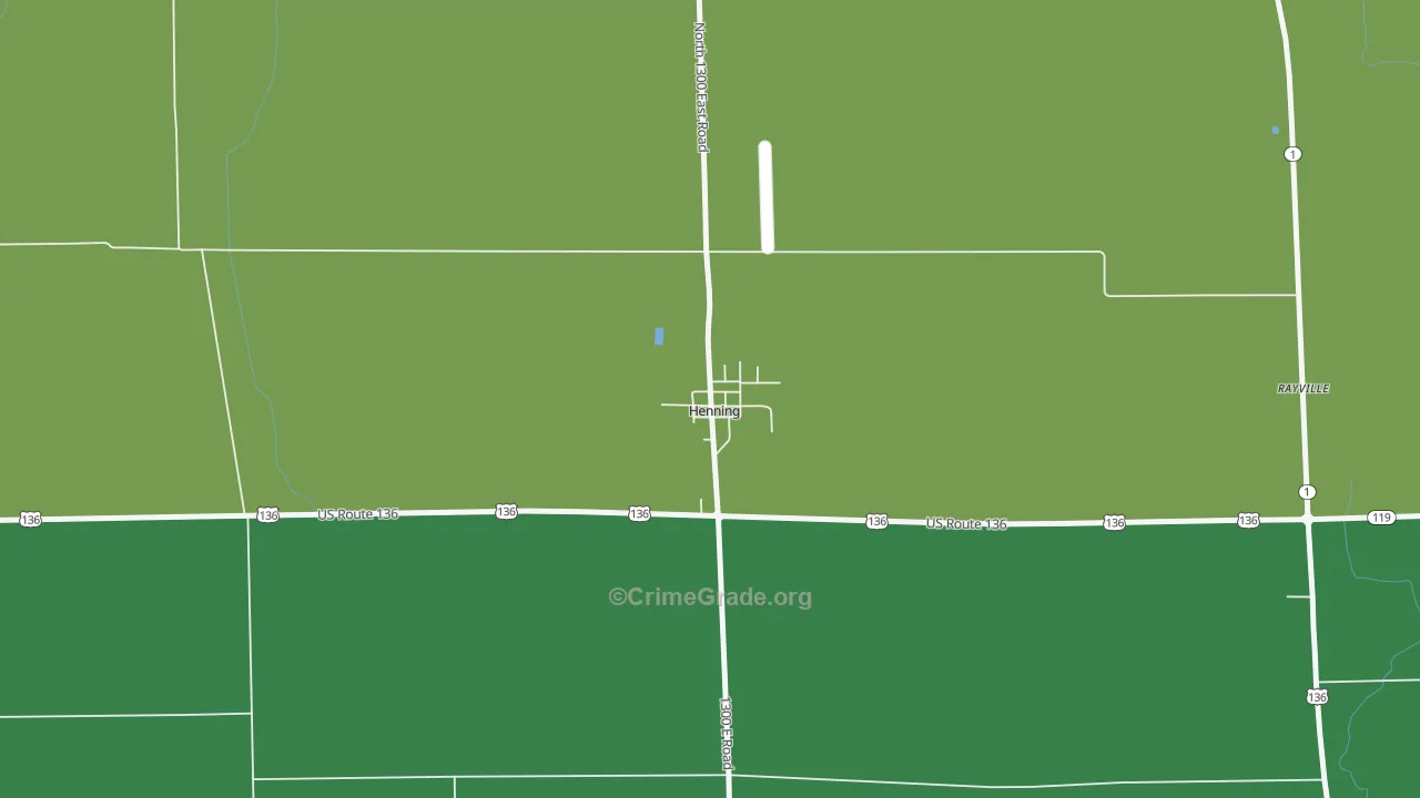 61848, IL Map of Theft Rates