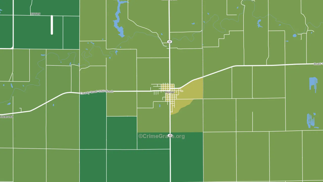 61849, IL Map of Theft Rates