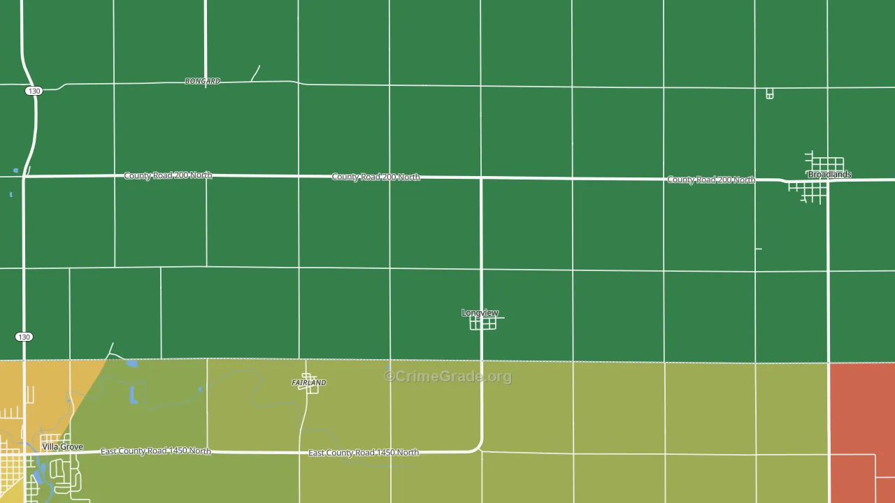 61852, IL Map of Theft Rates