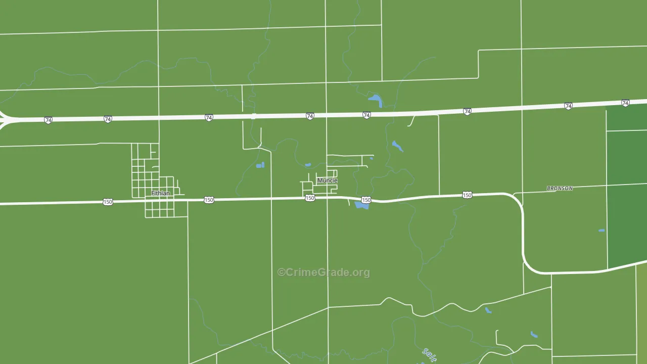 61857, IL Map of Theft Rates