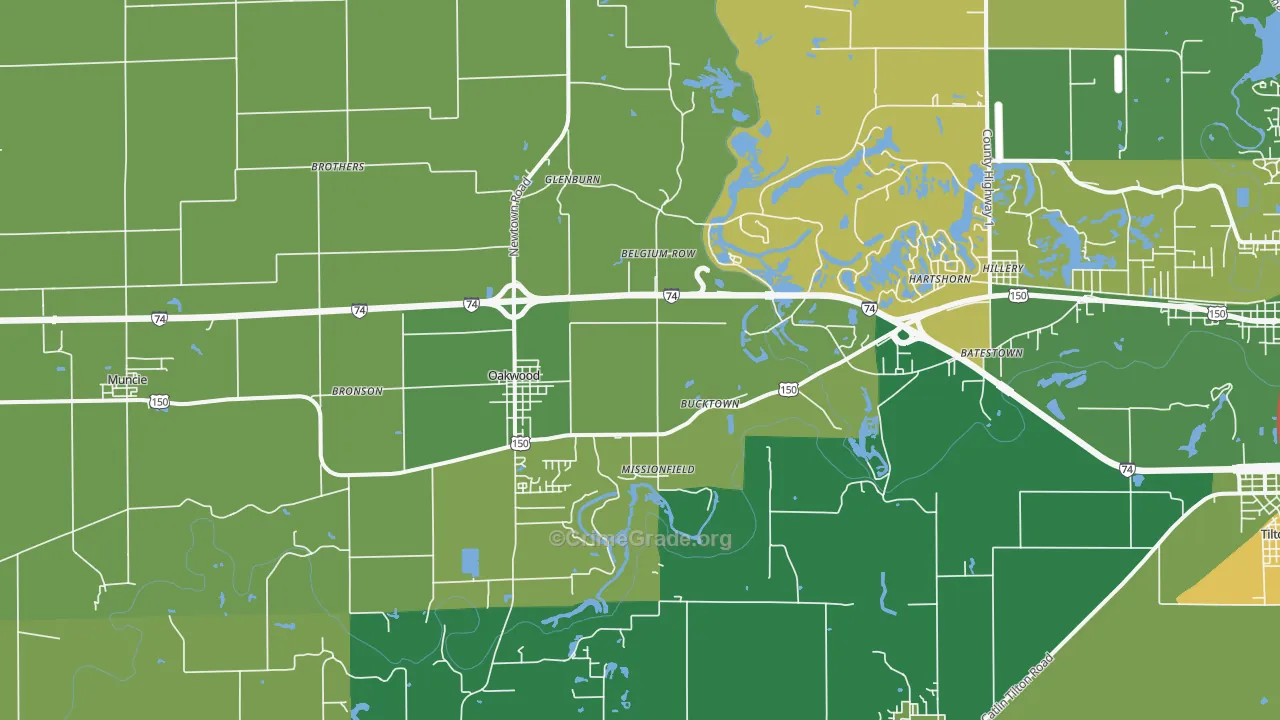 61858, IL Map of Theft Rates