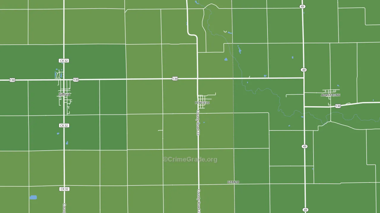 61862, IL Map of Theft Rates