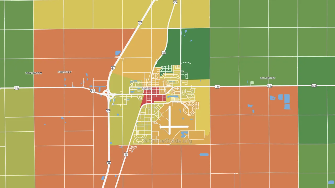 61866, IL Map of Theft Rates