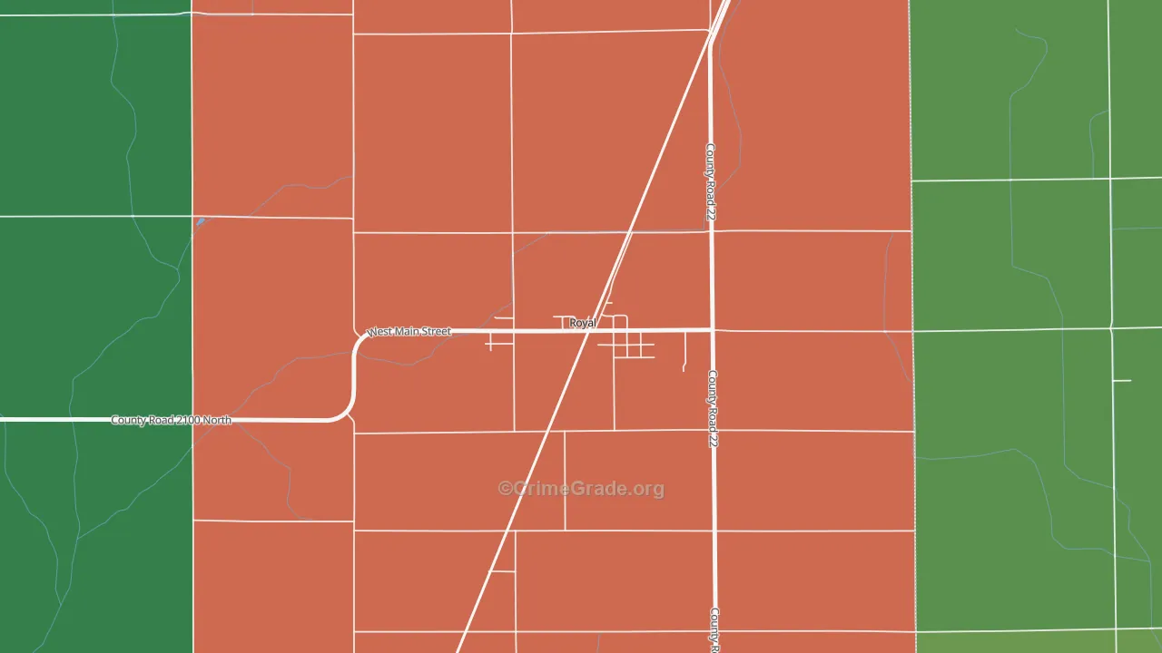61871, IL Map of Theft Rates