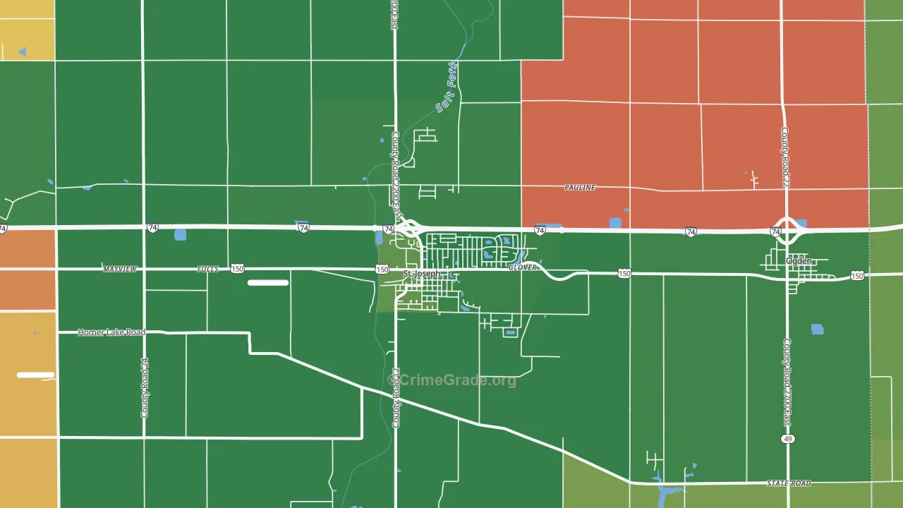 61873, IL Map of Theft Rates