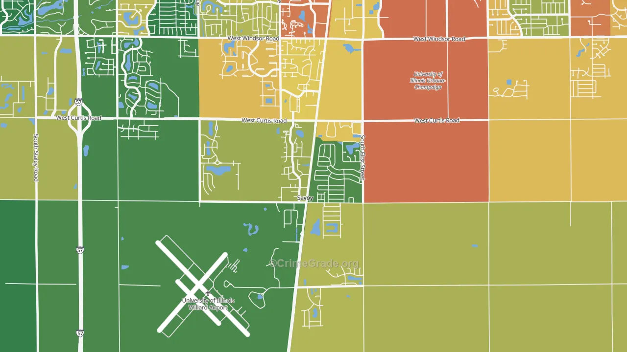 61874, IL Map of Theft Rates