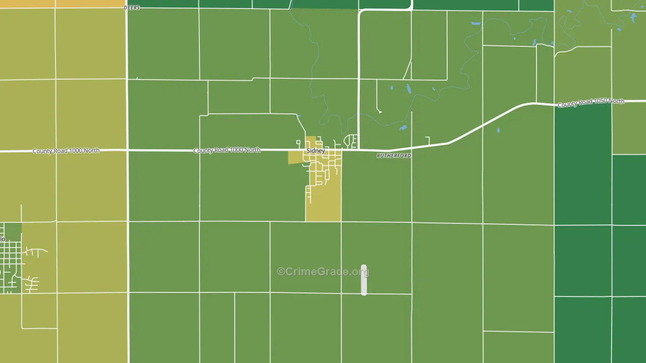 61877, IL Map of Theft Rates