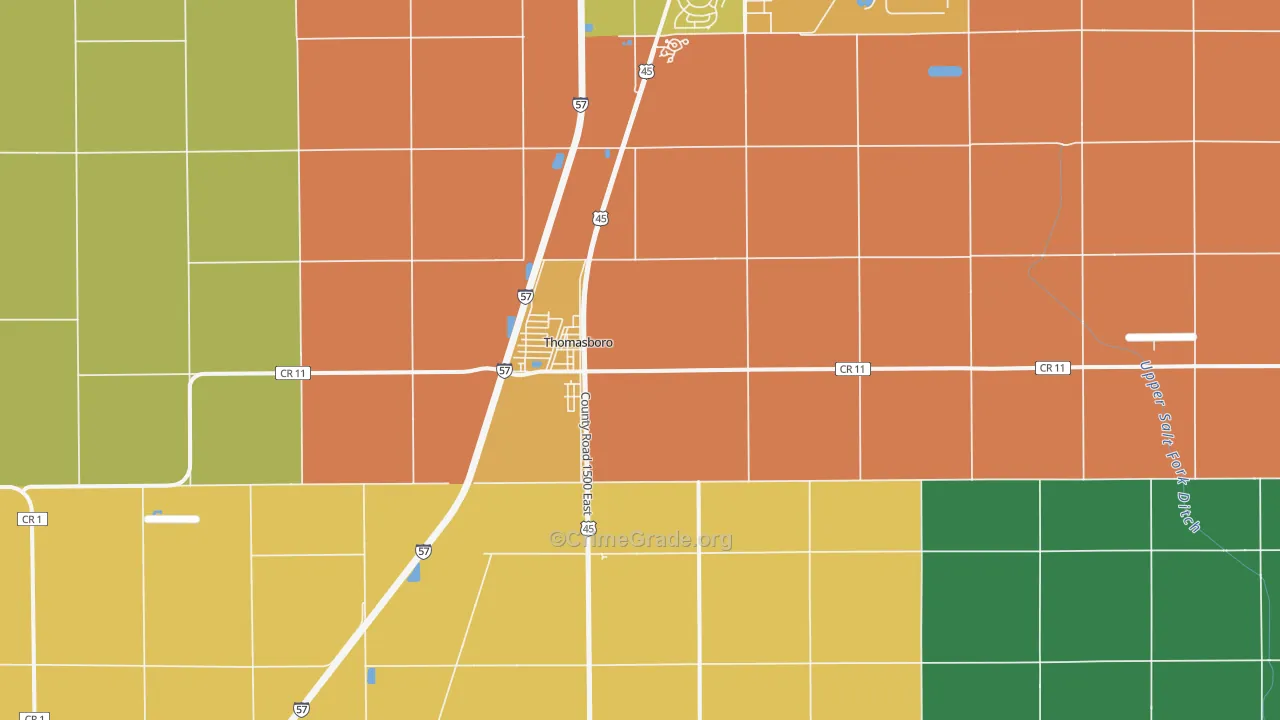 61878, IL Map of Theft Rates