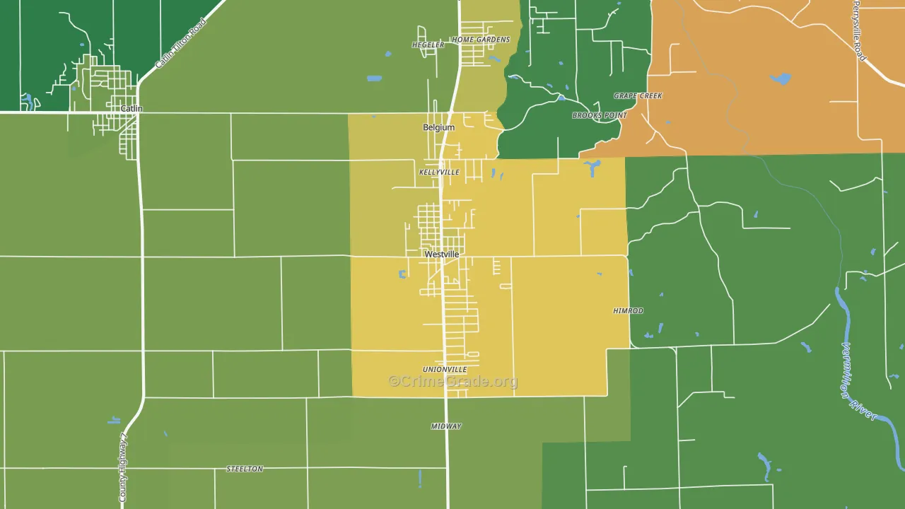 61883, IL Map of Theft Rates