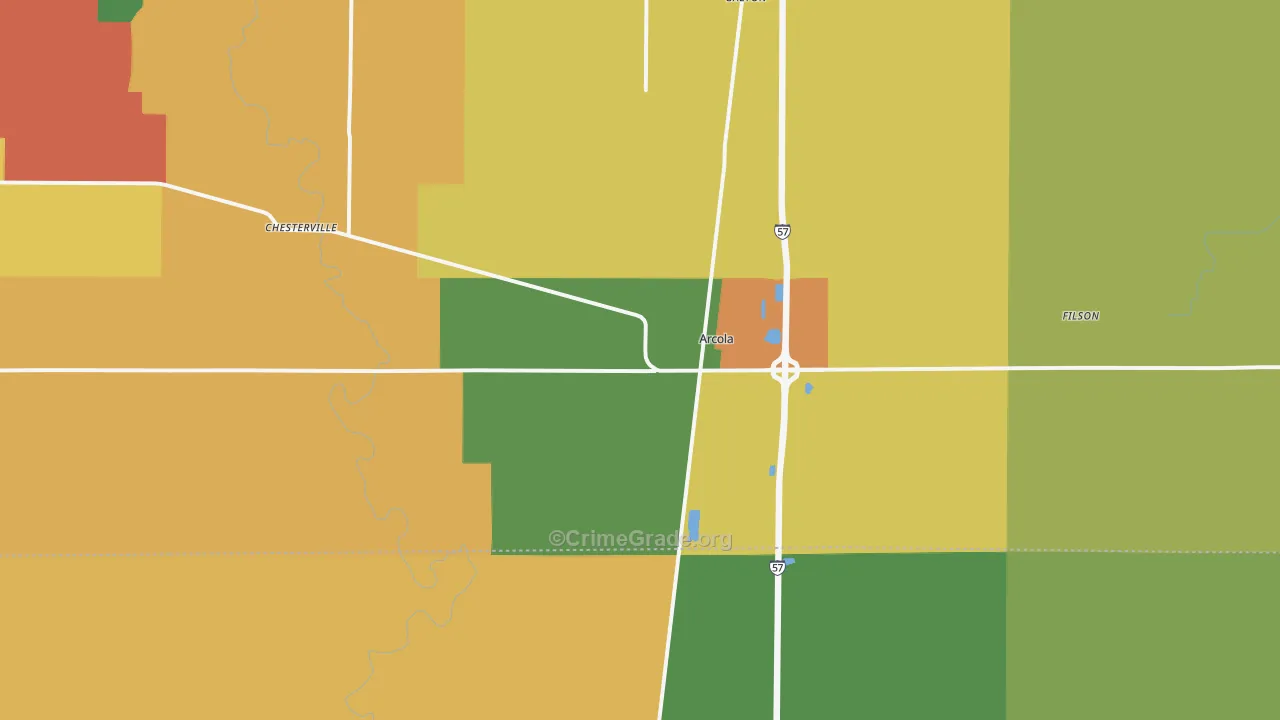 61910, IL Map of Theft Rates