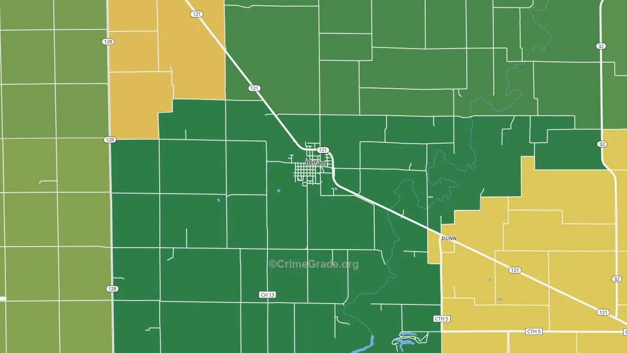 61914, IL Map of Theft Rates