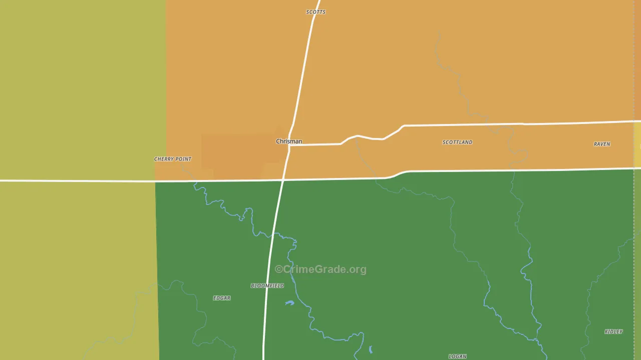 61924, IL Map of Theft Rates