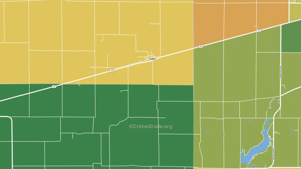 61928, IL Map of Theft Rates