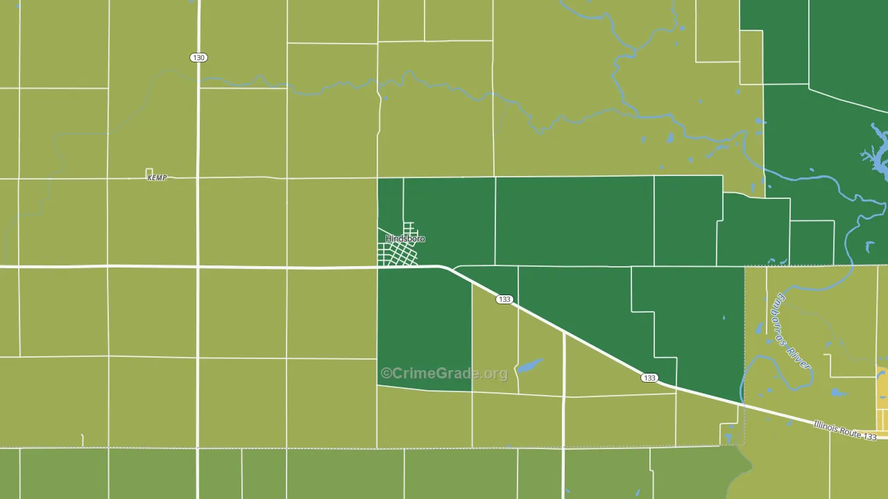61930, IL Map of Theft Rates