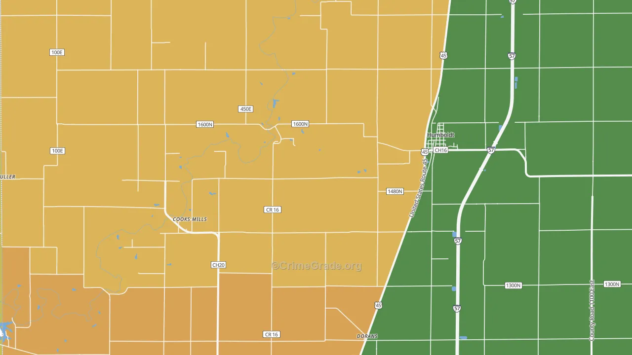 61931, IL Map of Theft Rates